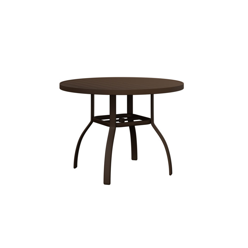 Table de salle à manger ronde Berlin, Filon de bois mesquite