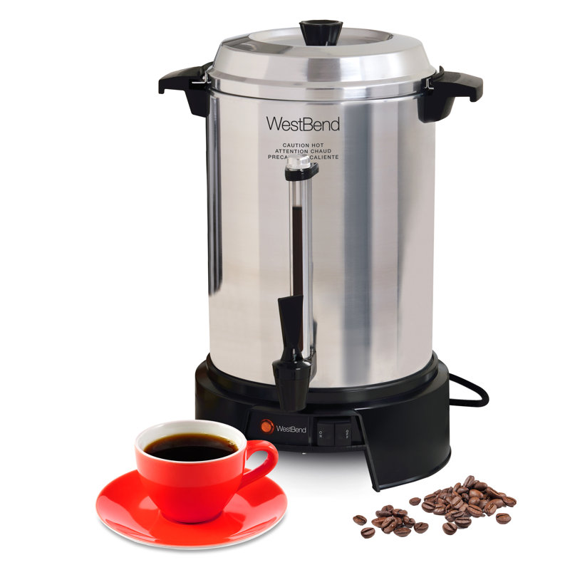 West Bend 55-Cup Commercial Urn, Aluminum