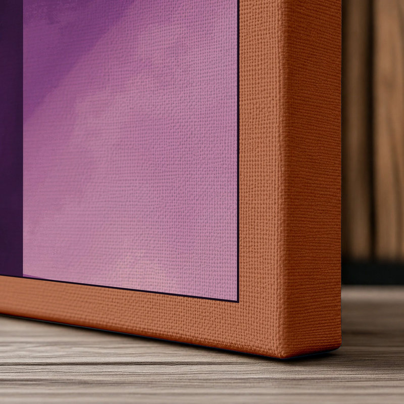Geometric Planes Minimalist - Wrapped Canvas, 30x20 - 76.2 x 50.8 cm, Terracotta Border