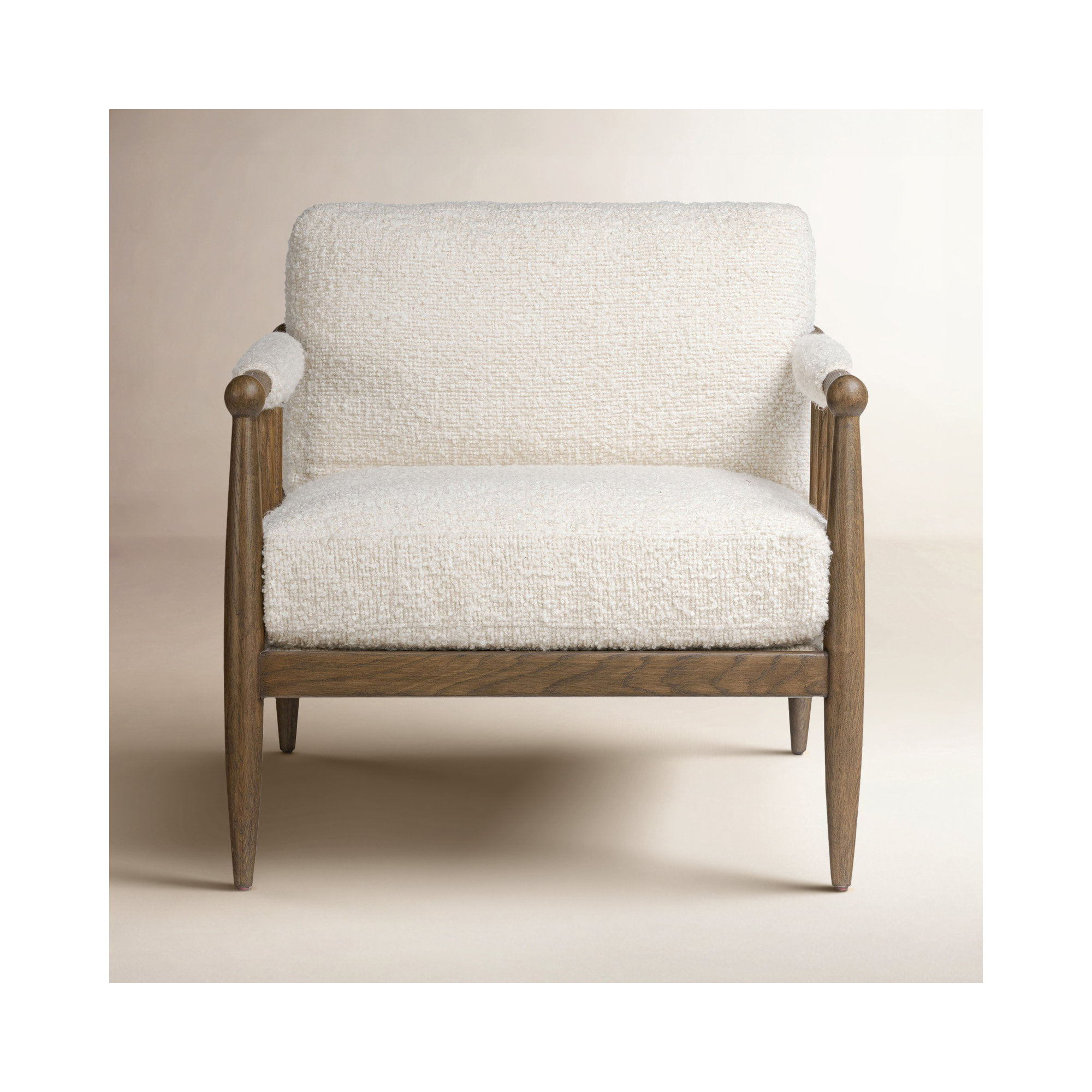 Warren Chair, Beige Boucle