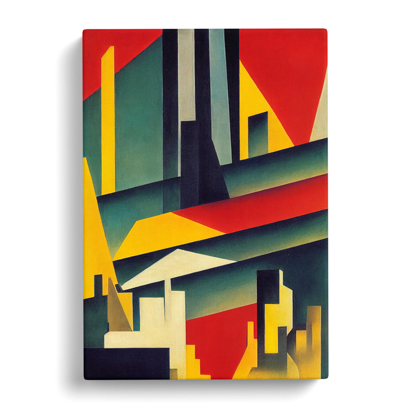 XV1022-4428X The Abstract Architecture No.3 - Print, No Matte, 50cm H x 35cm W, Wrapped Canvas