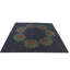Tapis carré bleu marine Otto