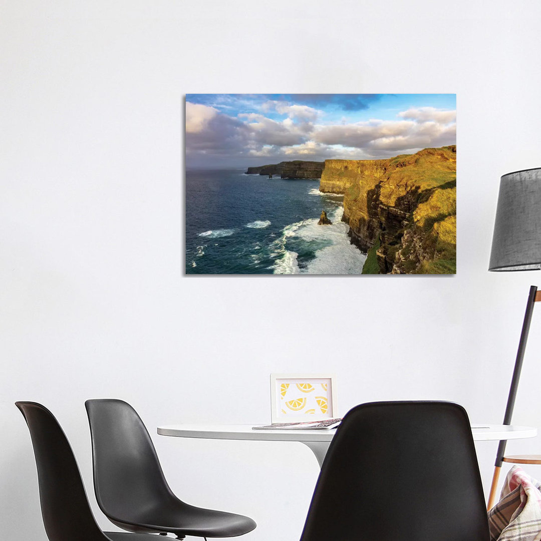 The Cliffs Of Moher In County Clare, Ireland by Chuck Haney - Wrapped Canvas Print