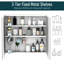 Armoire murale de salle de bain avec portes doubles, 24 po x 22 po, miroir à cadre en acier pour fard à paupières, masques blancs