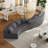 Corduroy Curved Modular Sectional Sofa with Pillows-108843022