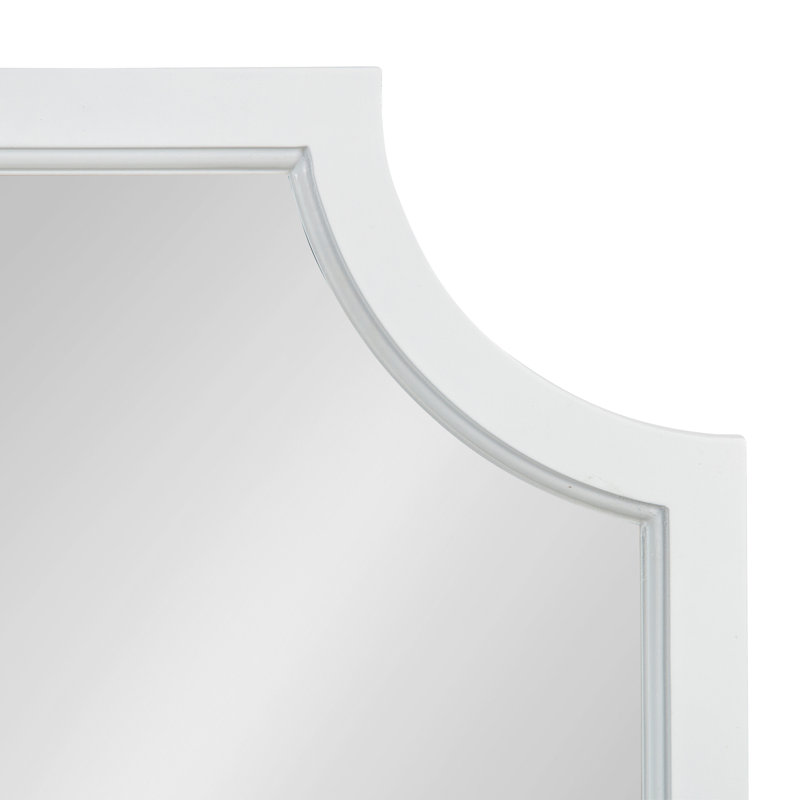 Miroir d'appoint Mertztown Glam, Blanc, 48 po x 18 po