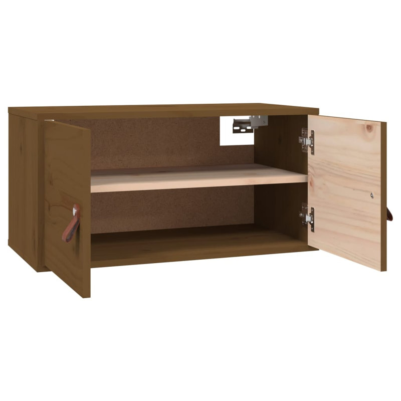 Igbal 4 Piece Cube Shelf, 30cm H x 60cm W x 30cm D, Honey Brown