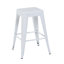 Ensemble de 4 tabourets de bar de 24 po à hauteur de comptoir, tabourets de bar en métal sans dossier, non empilables, détachables et faciles à assembler, pour un îlot de cuisine / bar / café / salle à manger (blanc)-1302363288-1302363295