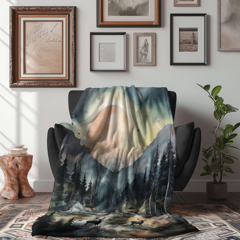 Dusk Heights - Couverture Sherpa 1 pièce de qualité supérieure 0065, L 60 po x L 80 po