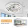 Herrada 20" Space-Saving Flush Mount Ceiling Fan with Adjustable Dimmable LED Light Kit