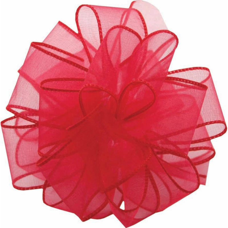 Ruban diaphane 50 fils, Madame rouge