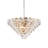 Transitional 15 Light Gold Crystal Chandelier