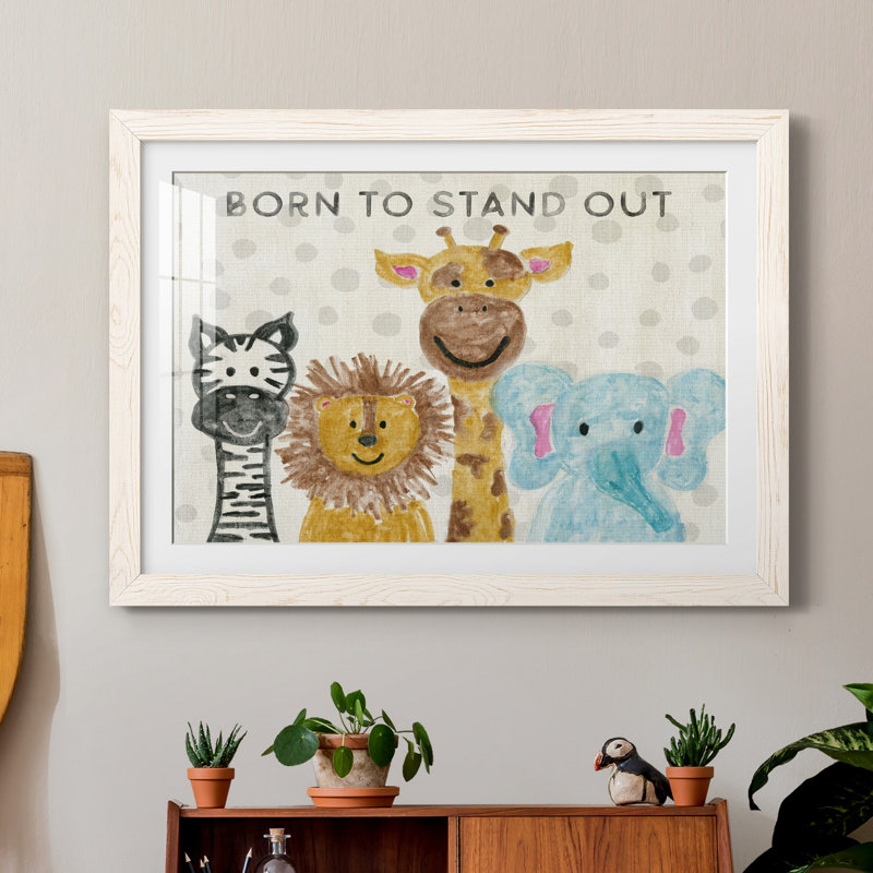 «Born to Stand Out» - Impression sur papier encadrée, H 37,5 po x l 27,5 po x P 1,5 po, Papier encadré blanc