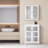 Jaeden Removable Two-Door Wall Cabinet with Water-Textured Glass and Adjustable Shelves-106209695