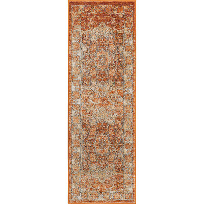Tapis traditionnel orange Marjelle