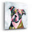 Art mural en verre épique «Pitbull abstrait» par Yvette St. Amant-106412744