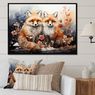 «Springtime Foxs Gaze II», art mural animal renard