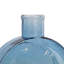 Vase décoratif floral, verre bleu océan avec motif de pierre, 8 pouces
