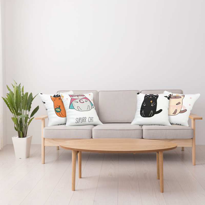 Ensemble de housse de coussin 4 pièces, 18" x 18"