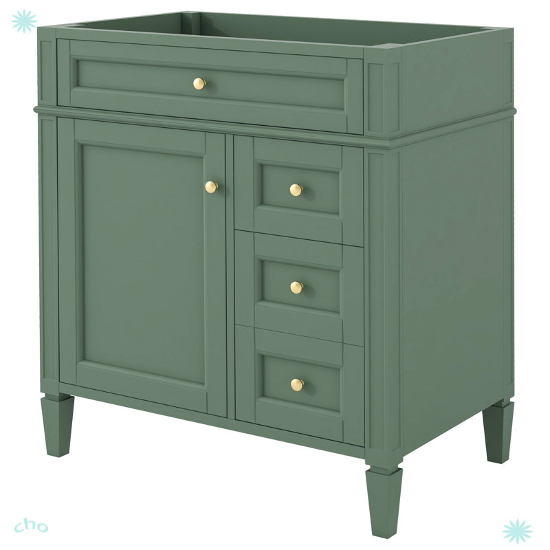 Meuble-lavabo de 30 po sans lavabo supérieur, Vert