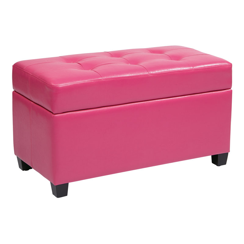 Repose-pieds rangement touffeté Teignmouth, Rose