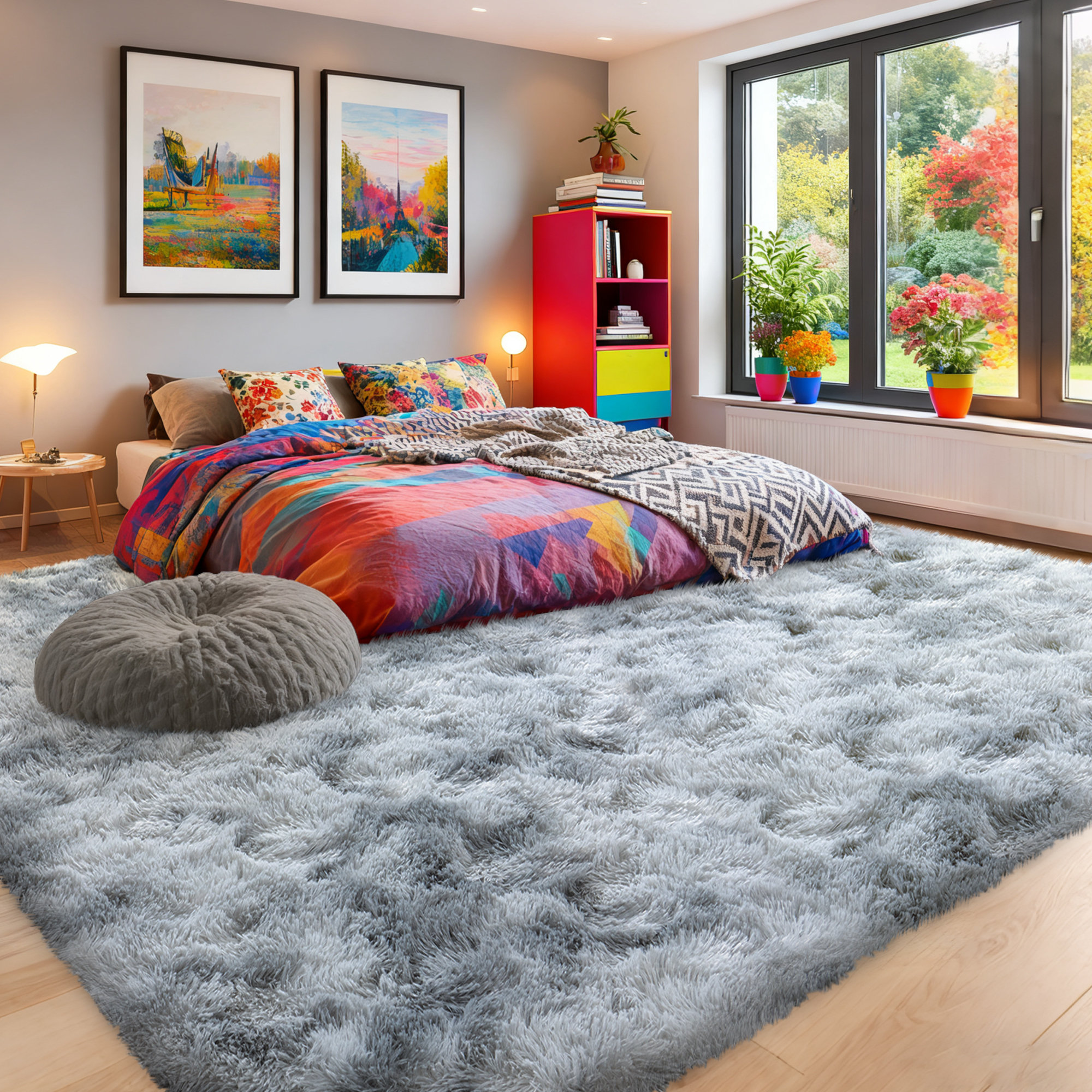 Smoth Rug Bungalow Rose Silk-Cloud Series - Sleek Premium Velvet Area Rug, Ultra ...