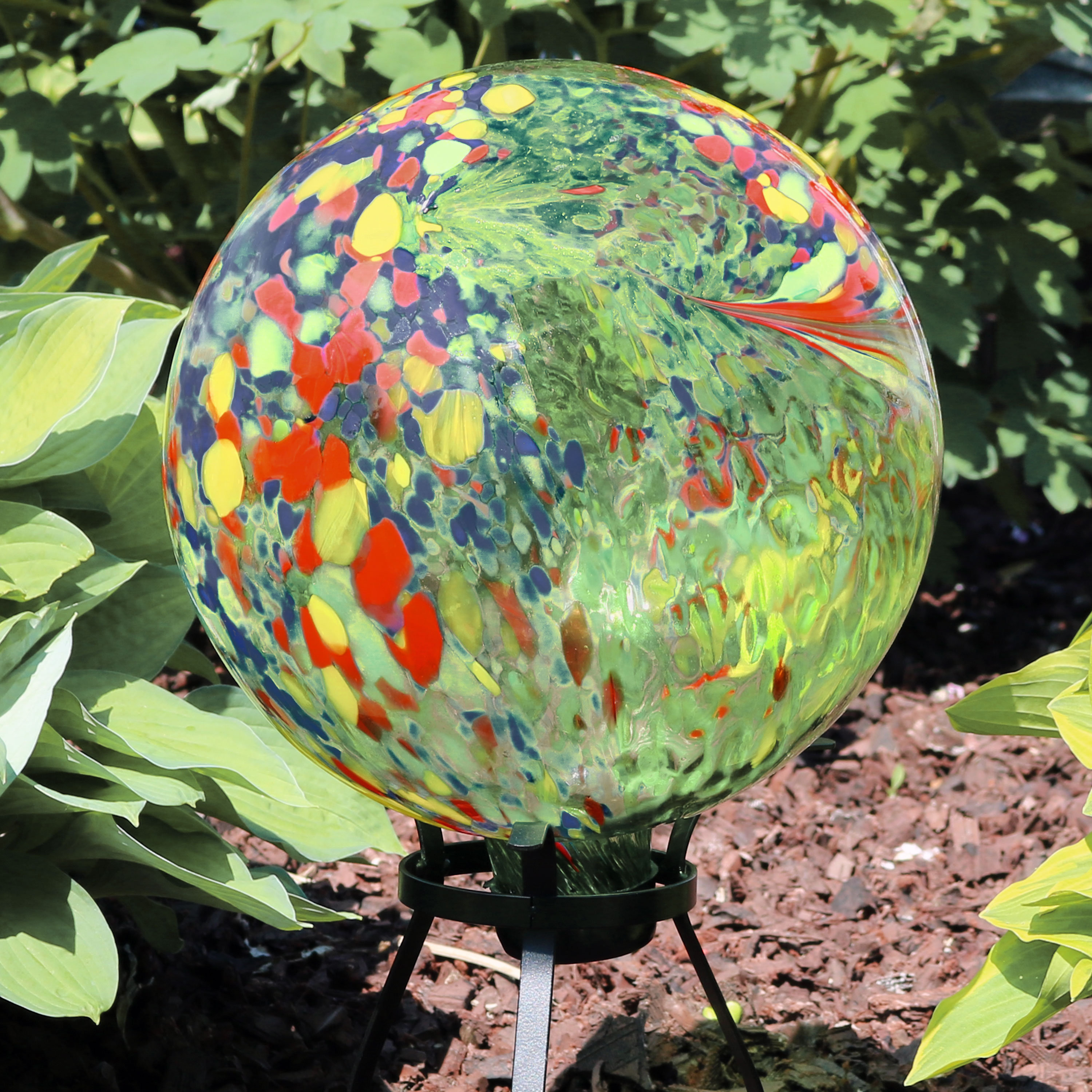 World Menagerie Newsome Artistic 10" Glass Outdoor Gazing Globe & Reviews | Wayfair