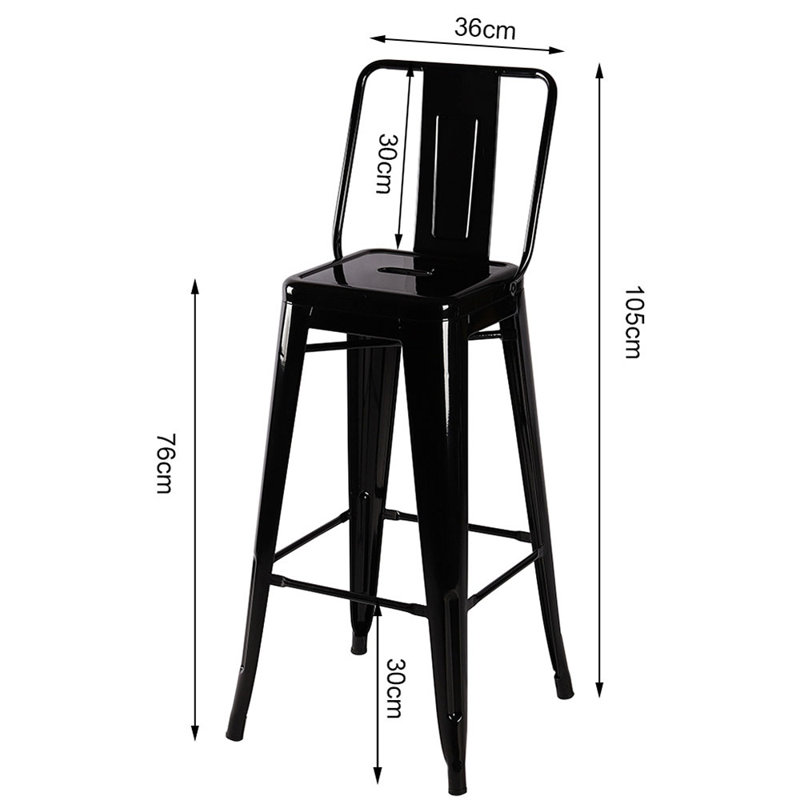 Allateef Counter Stool with Metal Frame