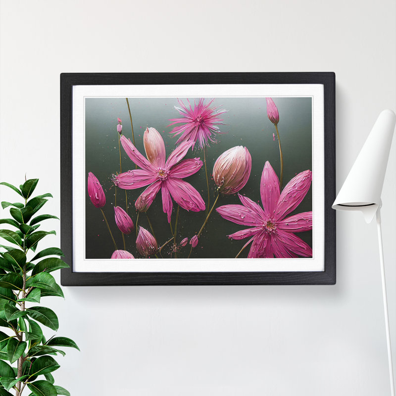 Captivating Wildflowers Floral - Single Picture Frame Print, 46cm H x 64cm W x 2cm D