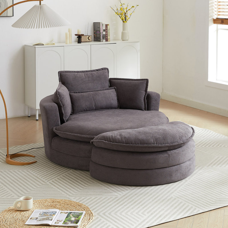 52 'pivotant de 52 po, Gris chenille