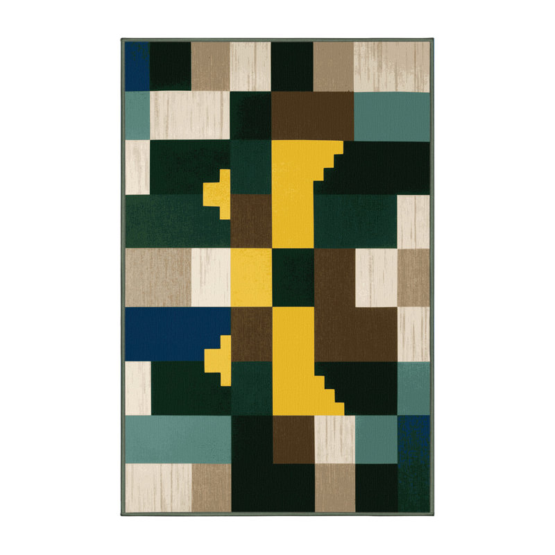 Angular Earth Rug, Rectangle 3' x 5'