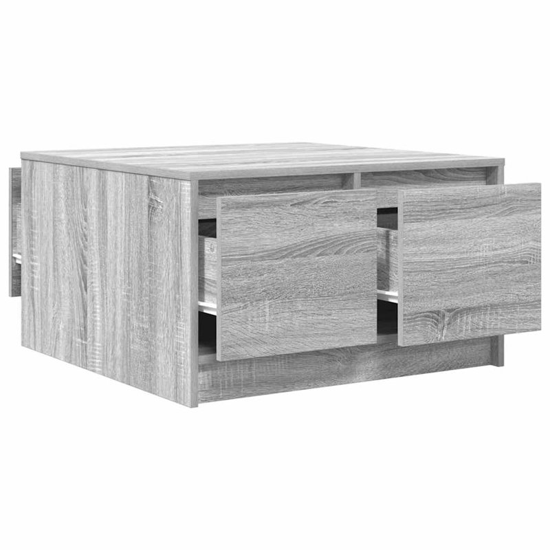 Coffee Table with Storage, 40" H x 70.5" L x 70" W, Grey 