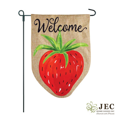 Double Sided 18 in. H x 12.5 in. W Burlap and Polyester Garden flag