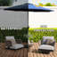 Parasol de patio 10 pi avec nervures en acier allié - protégé, imperméable pour le jardin, la terrasse, la cour, la piscine, la table d'extérieur bleu marine, imperméable, polyvalent