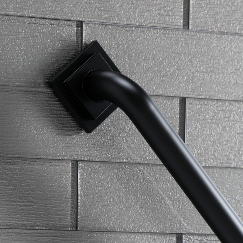 Kingston Brass Claremont 1-1/4 Inch O.D Grab Bar, 12" W, Matte Black