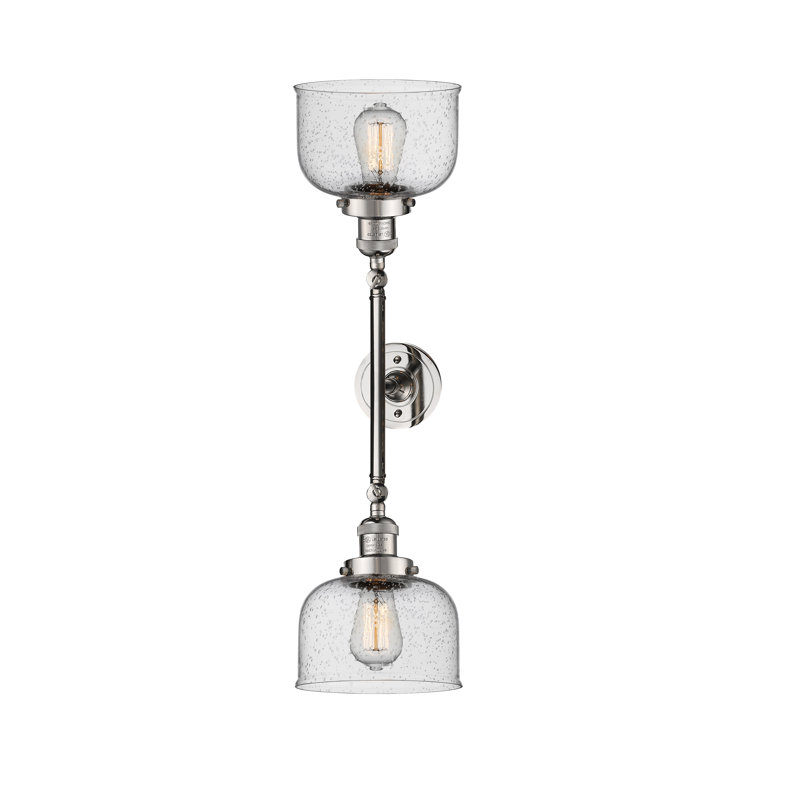 Éclairage de salle de bain à intensité variable 2 lumières Adelhard, Nickel poli