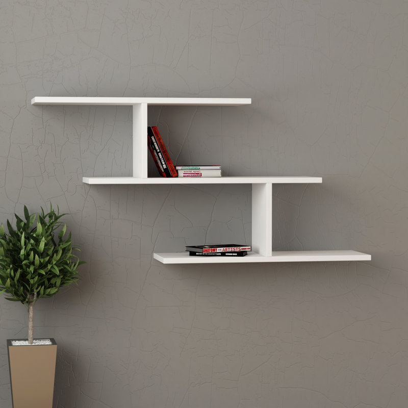 Argelia 4 Piece Floating Shelf, White