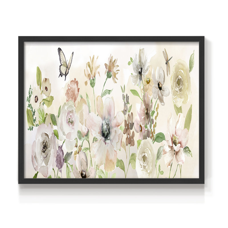 Paris Garden Blush -Framed Print - Restickable