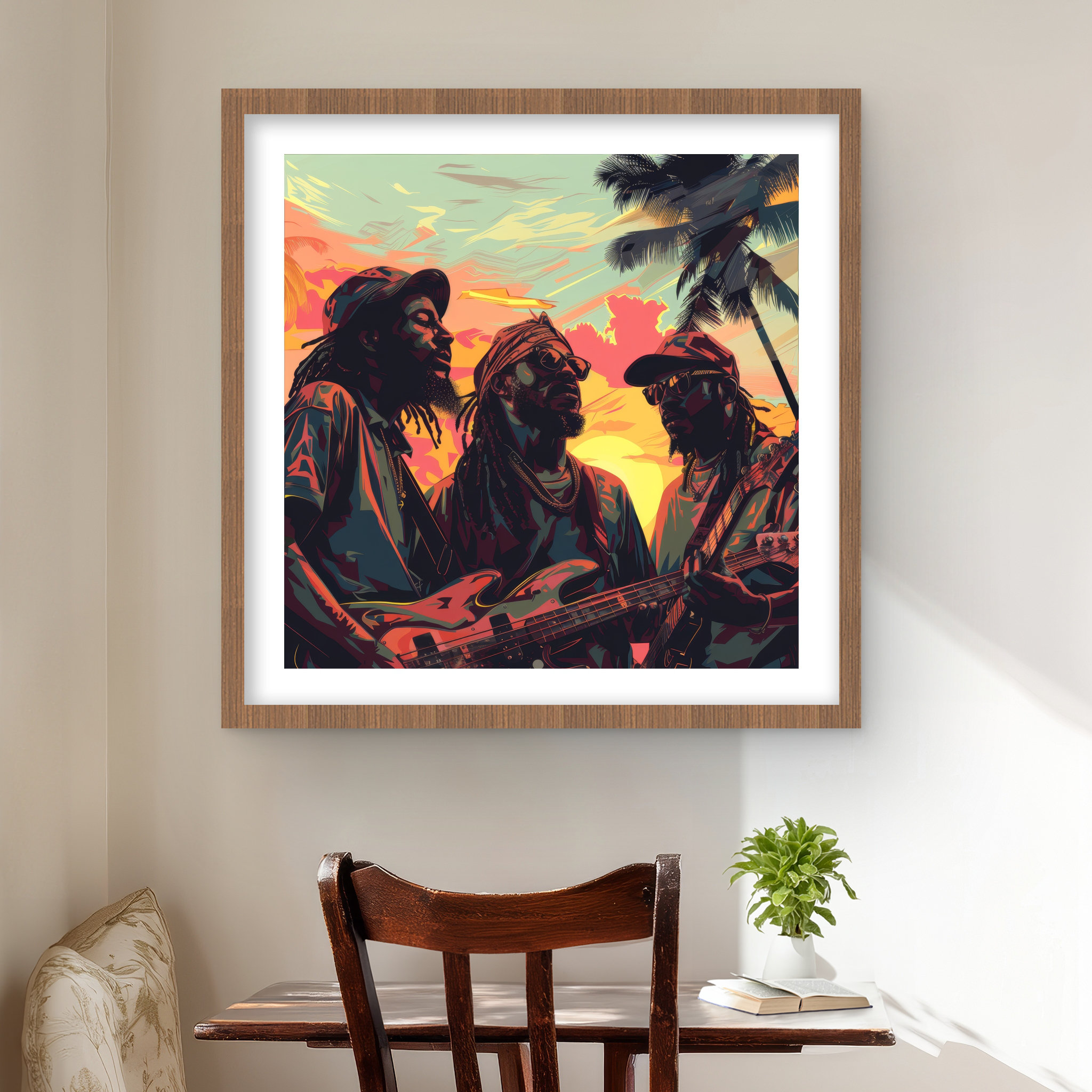 Lark Manor™ Community Turquoise Framed Matted Print | Home Decor Art ...
