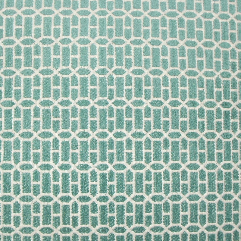 Coussin décoratif géométrique, Turquoise, 22 po x 22 po, Mélange de duvet