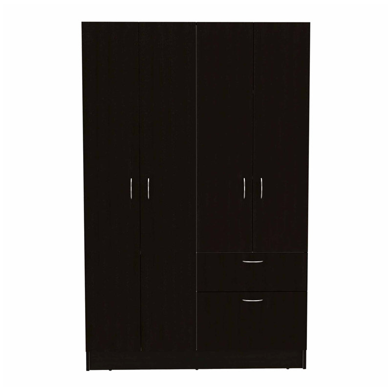 Armoire rectangulaire 1 tiroir Maltby wengé noir et blanc