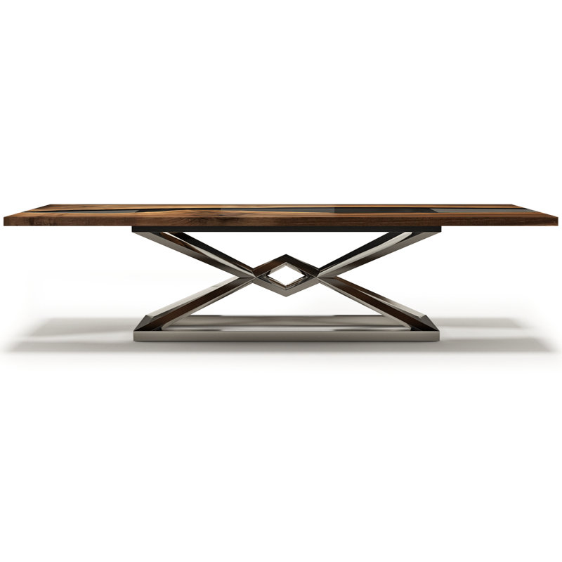 Abruzzo Walnut Wood Dining Table, 42" W x 72" L