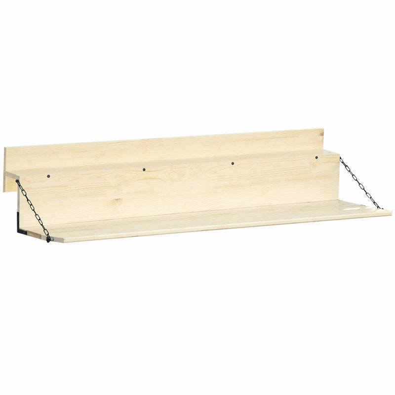 Table de balcon suspendue, barre de garde-corps pliable en bois d'épinette, table de service et bureau, peut accueillir jusqu'à 3,9 pouces