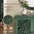 Vintage Hollow-Carved Accent Cabinet, 2-Door Display Storage Sideboard With Symmetrical Floral Design, Adjustable Shelf And Solid Wood Legs For Living Room Entryway-247671292
