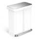 Simplehuman 58L / 15.3 Gallon Hands-Free Dual Compartment Recycling Kitchen Step Trash Can with Lid