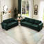 5 sièges modernes, revêtement, pieds en bois massif, coussin à ressorts hélicoïdaux, porte-gobelet amovible dans les accoudoirs-529177420