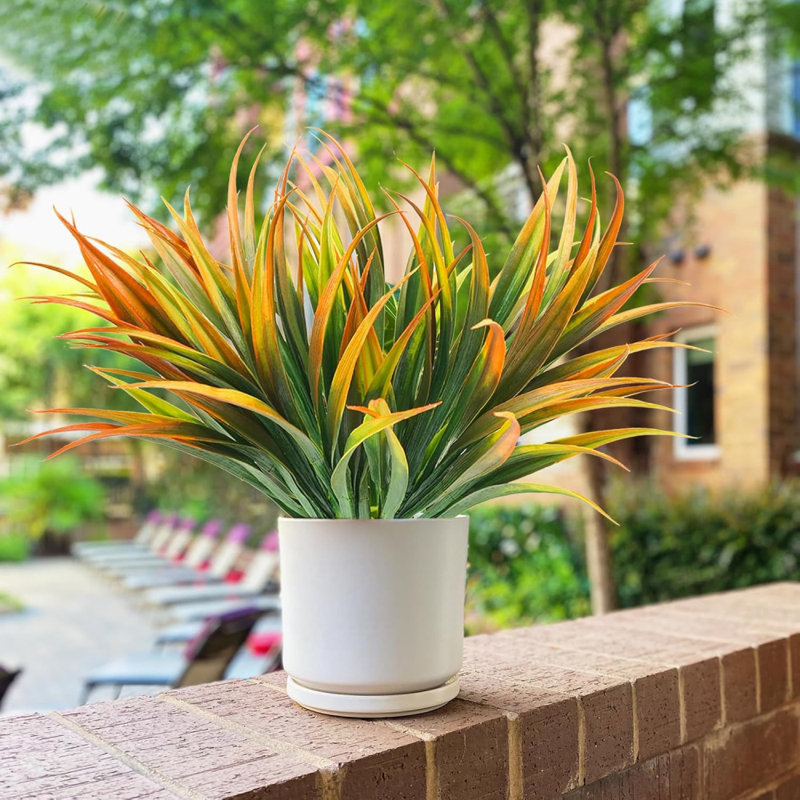 24 pièces Plantes artificielles d'extérieur Faux plantes d'extérieur Arbustes artificiels Faux buissons pour plantes d'extérieur Plastique résistant aux rayons UV
