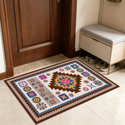 Tapis Vibrant Multi Patchwork Star pour salon, doux et confortable, convient à toutes les saisons, facile à entretenir, tapis de sol intérieur lavable à la machine, sous la table de ferme convenant à la chambre à coucher, à la salle à manger, au bureau, au balcon, au patio de décoration intérieure