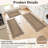 Non-Slip Scalloped Kitchen Rug Set 3 PCS, Washable Low-Profile Jute Mats