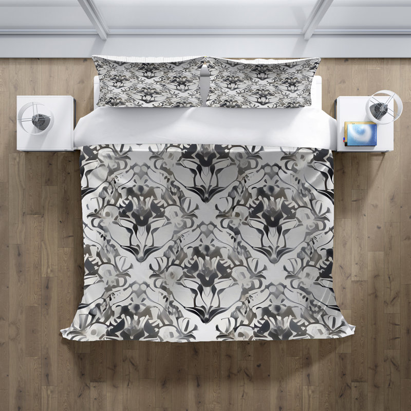 Polyester Abstract Duvet Cover, King Duvet Cover + 2 King Shams